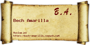 Bech Amarilla névjegykártya